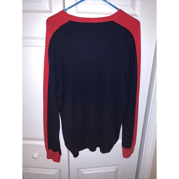 NWT Polo Sport Ralph Lauren Men's Crewneck Flag Sweater Pullover Navy Red Size-M - Picture 3 of 3